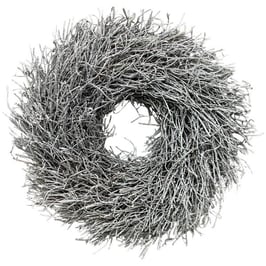 Kranz weiss, glitzer