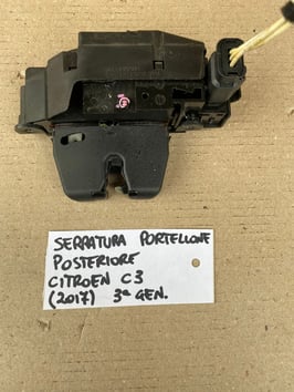 Serratura portellone posteriore Citroën C3 terza gen