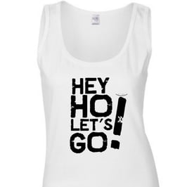 HEY HO WOMEN TANK TOP - WHITE/BLACK