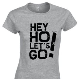 HEY HO WOMEN SHIRT - LIGHT GREY/BLACK