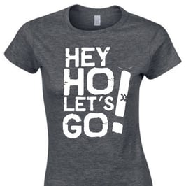 HEY HO WOMEN SHIRT - DARK GREY/WHITE