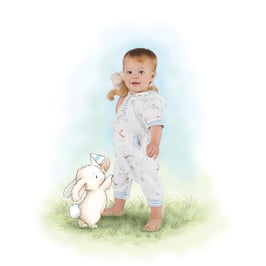 Have A Ball フード付きロンパース 半袖ブルー 6-9M/9-12M