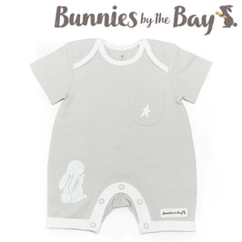 オーガニックコットン星とうさぎの半袖ロンパース