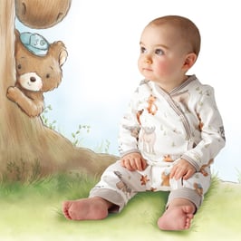 キャンプクリケットロンパース☆6-9M/9-12M