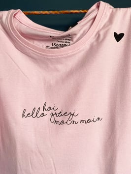 HELLO HOI GRÜEZI MOINMOIN  T-Shirt KIDS