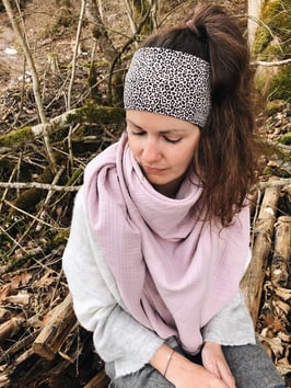 Musselintuch -rosé-