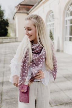 Musselintuch -leo lila-