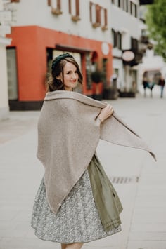 Stricktuch XXL -dunkelbeige-