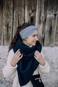 Musselintuch -navy blue-