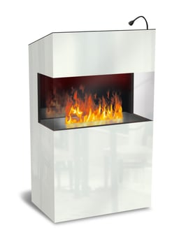 Effektfeuer - Empfangstisch Welcome - weiss