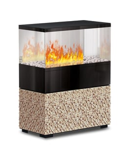 Case Effektfeuer - Stein Cubic-Beige - Glas