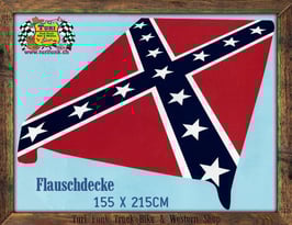 Flauschdecke - Rebel (Südstaaten) Flag