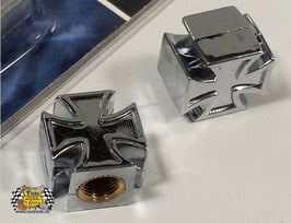 Ventil-Deckel Iron Cross Chrom