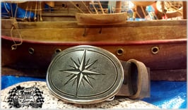 Oval "Kompassrose Grau"