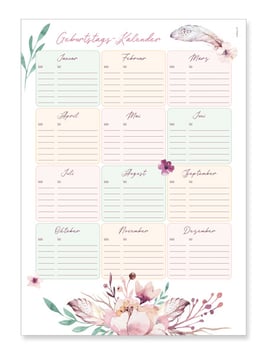 Geburtstagskalender Sybille