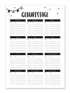Geburtstagskalender Benno