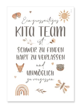 Poster Kita Abschied Regenbogenmond