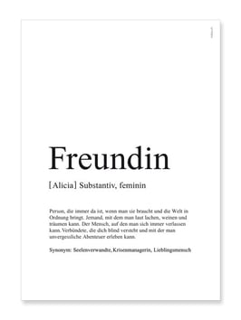 Poster Freundin