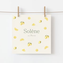 Geburtskarte Solène, 4-seitig