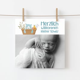 Geburtskarte Leni, 4-seitig