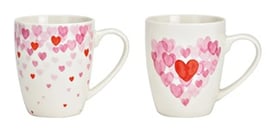 Tassenset "Rosa Herzen"