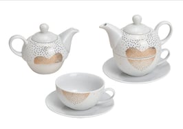 Teekannenset "Goldherz"