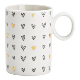 Tassenset "Gold/Weisse Herzen"