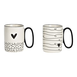 Tasse "schwarz&weiss Herz"