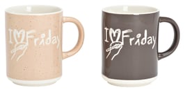 Becher "I love Friday"