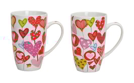 Jumbobecher "bunte Herzen"