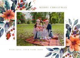 Christmas Card; Floral Merry