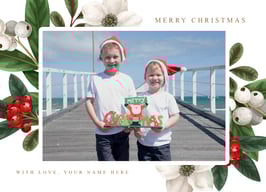 Christmas Card; Berry Swirl