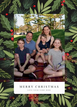 Christmas Card;Branch Berry