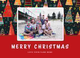 Christmas Card; Trees