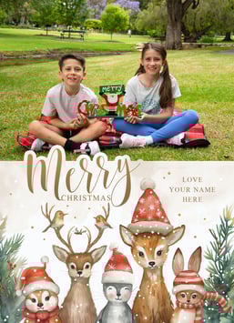 Christmas Card; Animals