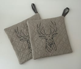 Topflappen Reh taupe