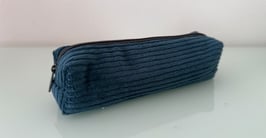 Stiftemäppchen Cord blaupetrol