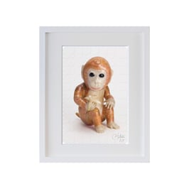 ラベル版画™209「お猿さん」