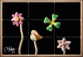 商品名ラベル版画™1885「セロフラワー オリジナル.4・5・6・7」