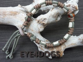 Combi-band (Anti-tekenband rondgeknoopt gecombineerd met edelsteen) met Lava geursteentjes model Menthe 32cm Sample sale