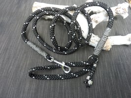 Hondenlijn Reflective Black 8mm