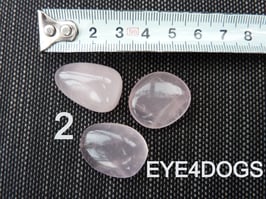 Set van 3 knuffelstenen Rozenkwarts