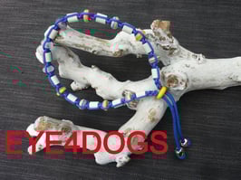 Combi-band  de Gouden Driehoek Belle Sample sale 40cm(Anti-tekenband van 2mm paracord gecombineerd met unieke combinatie van 3 edelstenen, bergkristal, rozenkwarts en amethist)