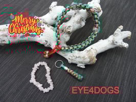 Halsband Santa Claus met edelsteen en gratis kerstsleutelhanger