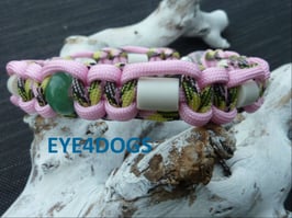 Combi-band Pink (Anti-tekenband gecombineerd met edelsteen)