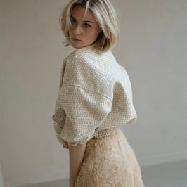 Aimée The Label - Lylou Leather Jacket Sparkling Gold