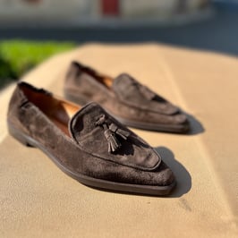 Billi Bi - Loafer Suede With Tassel Dark Brown