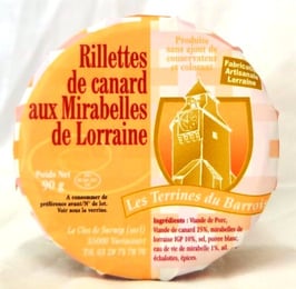 Rillette de canard à la Mirabelle 90g.