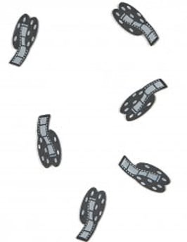 25 confettis bobines cinéma