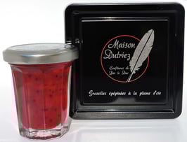 Confiture de groseilles rouges épépinées à la plume d'oie